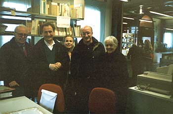 Centro studi e ricerca S. Trentin -Visita di P. Arrighi, J. P. Pignot, Francesca (Franca) Trentin nel maggio 1998 con la presenza del Presidente dott. R. Zannoner