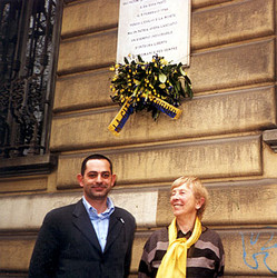 Davide Berton, Assessore alla Cultura, e Carolina (Carla) Nosenzo Gobetti